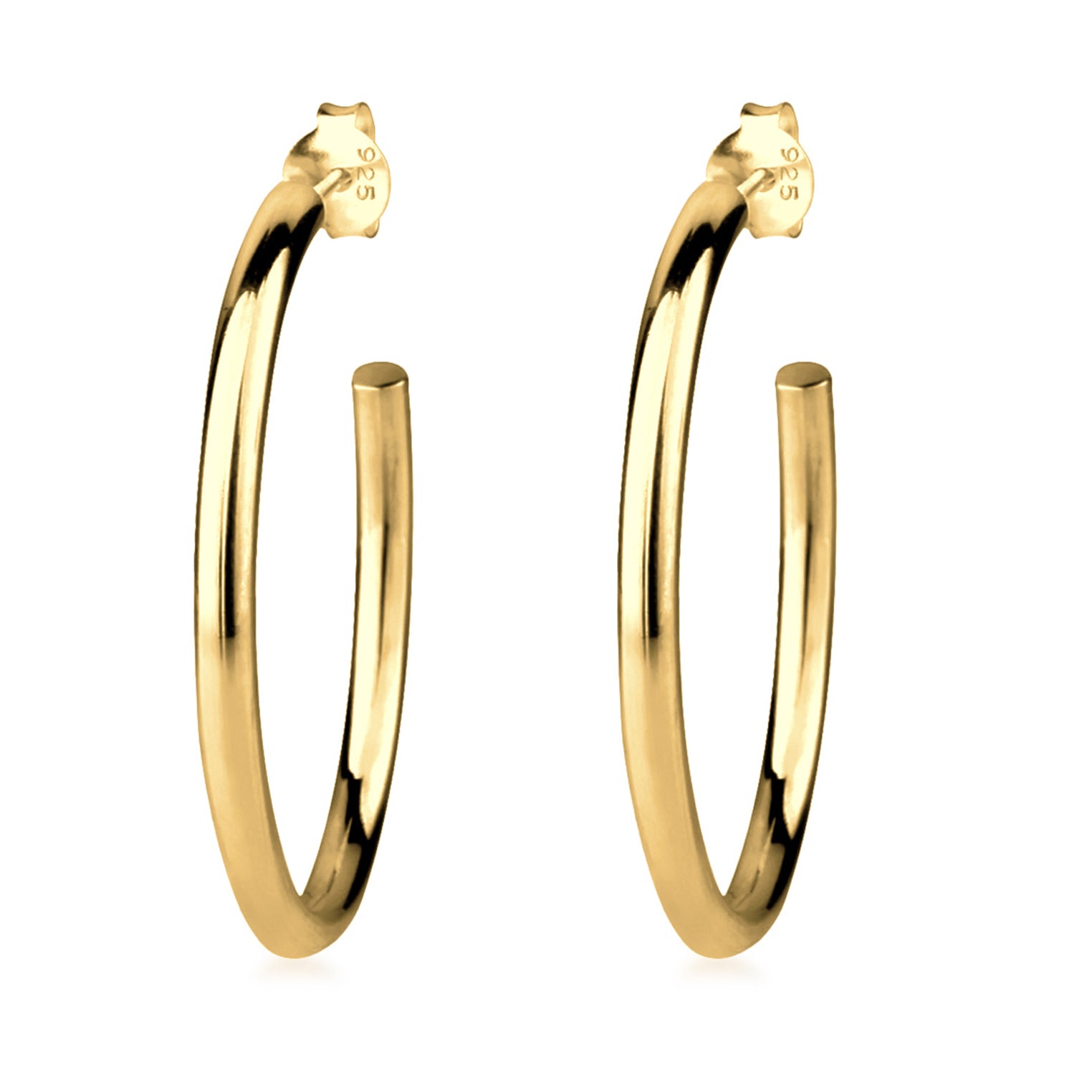 Gold - Elli | Creole | 925 Sterling Silber vergoldet