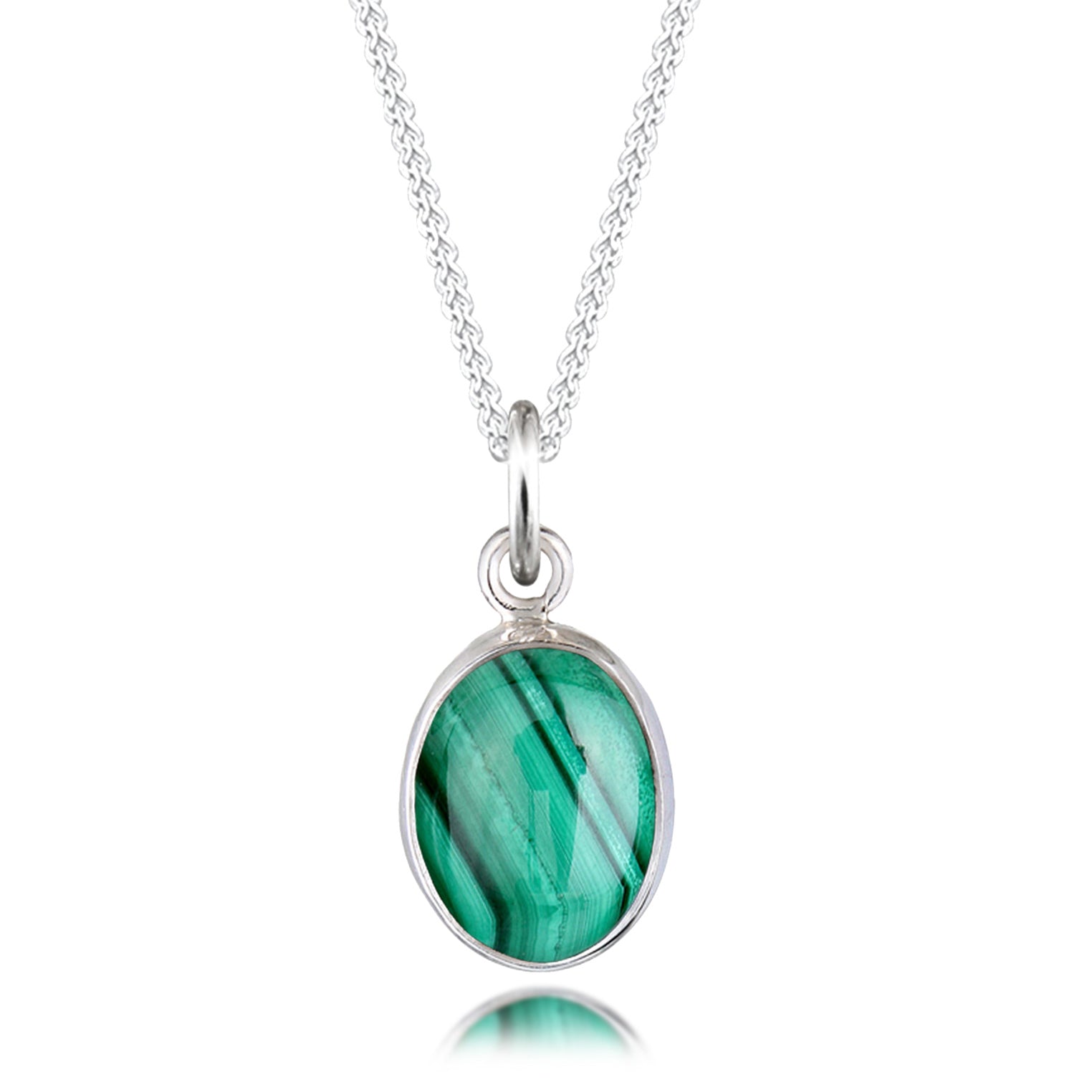 Grün - Elli | Halskette | Malachit (Grün) | 925er Sterling Silber