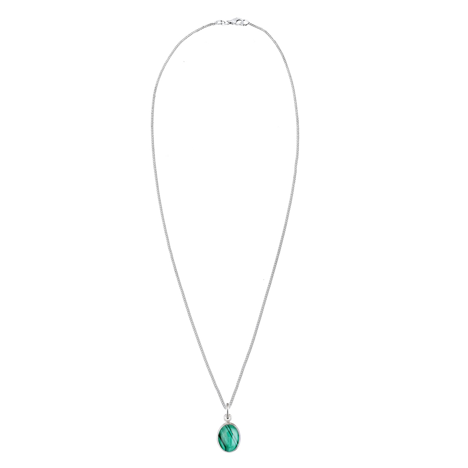 Grün - Elli | Halskette | Malachit (Grün) | 925er Sterling Silber