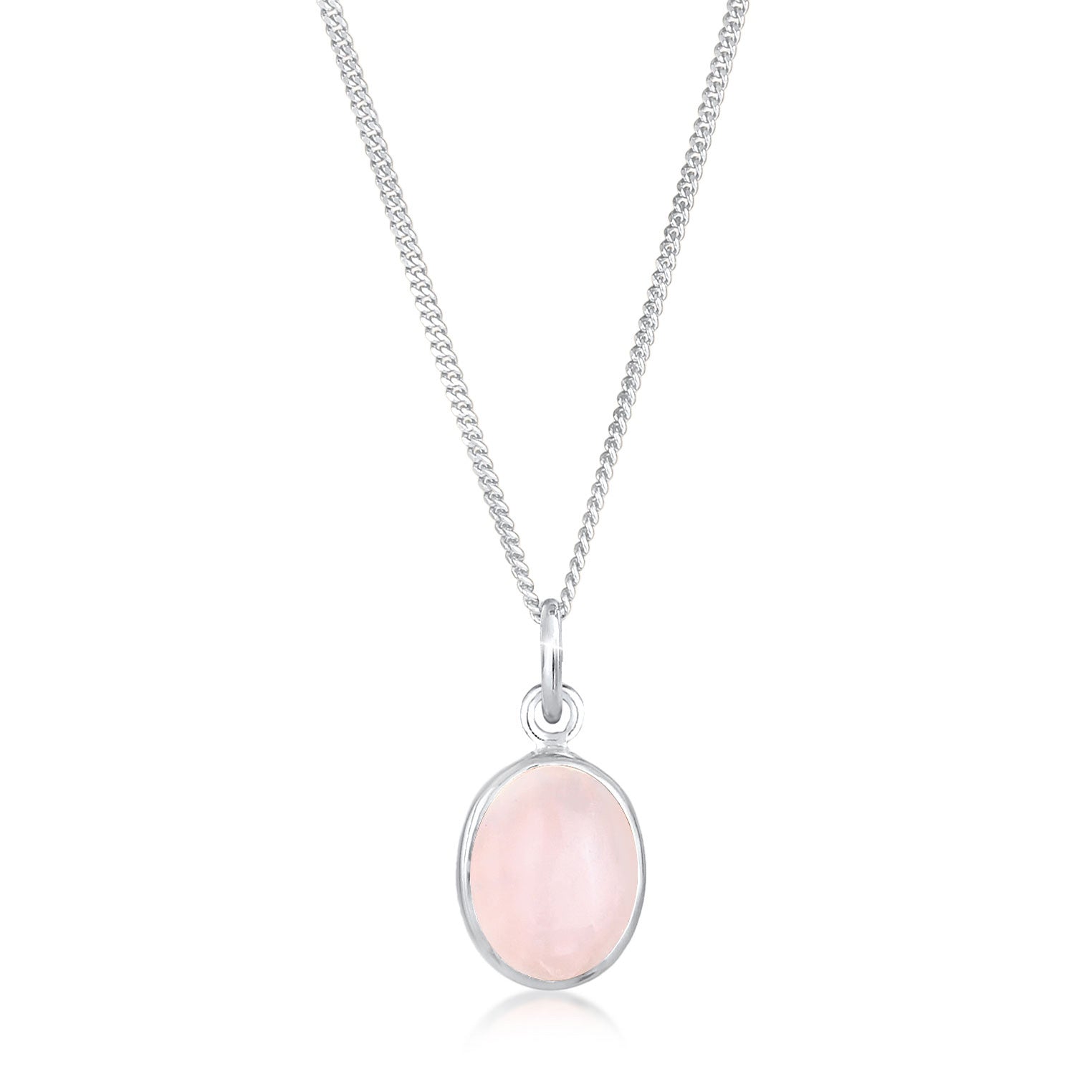 Rosa - Elli | Halskette | Quarz (Rosa) | 925er Sterling Silber