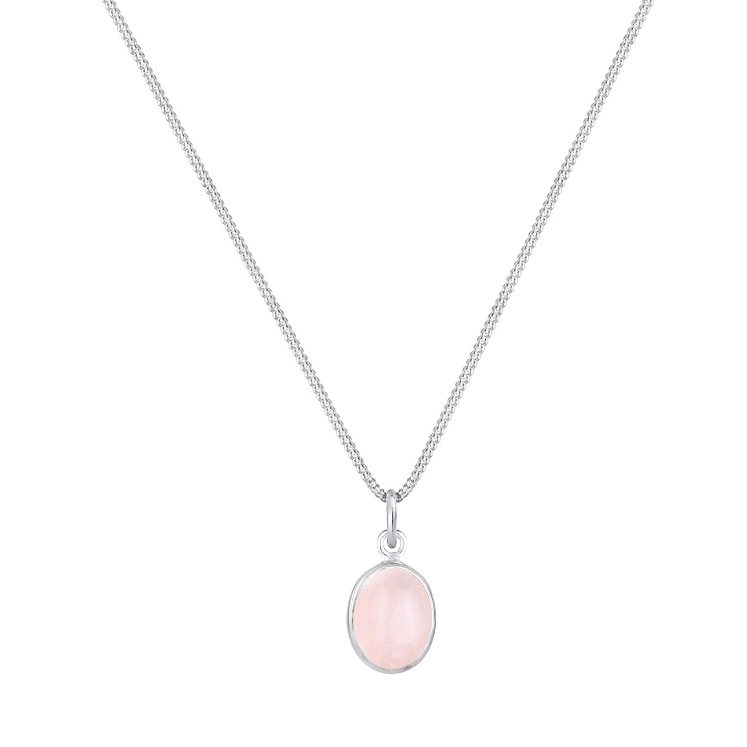 Rosa - Elli | Halskette | Quarz (Rosa) | 925er Sterling Silber