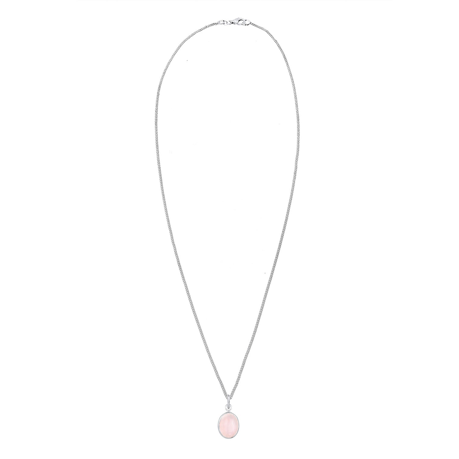 Rosa - Elli | Halskette | Quarz (Rosa) | 925er Sterling Silber