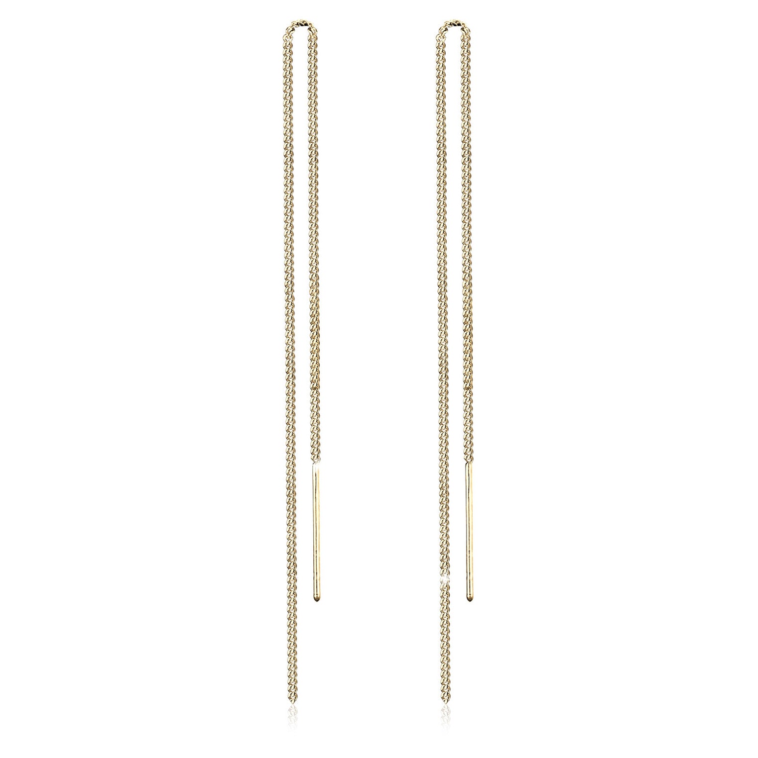 Gold - Elli | Ohrhänger Ear Chain | 925 Sterling Silber vergoldet