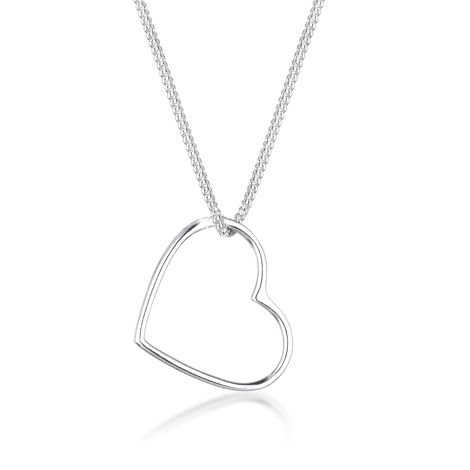 Silber - Elli | Halskette Herz Fein | 925er Sterling Silber