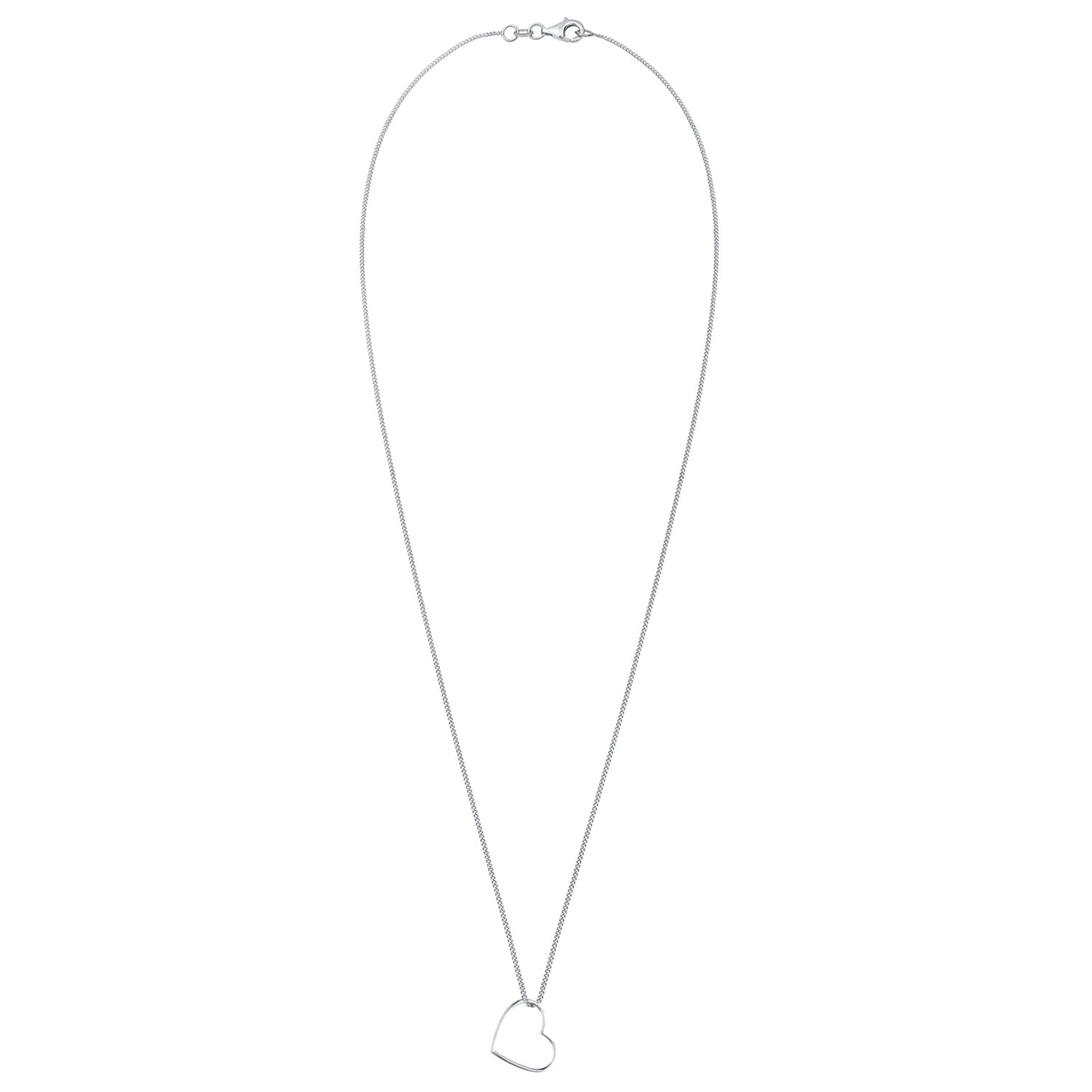 Silber - Elli | Halskette Herz Fein | 925er Sterling Silber