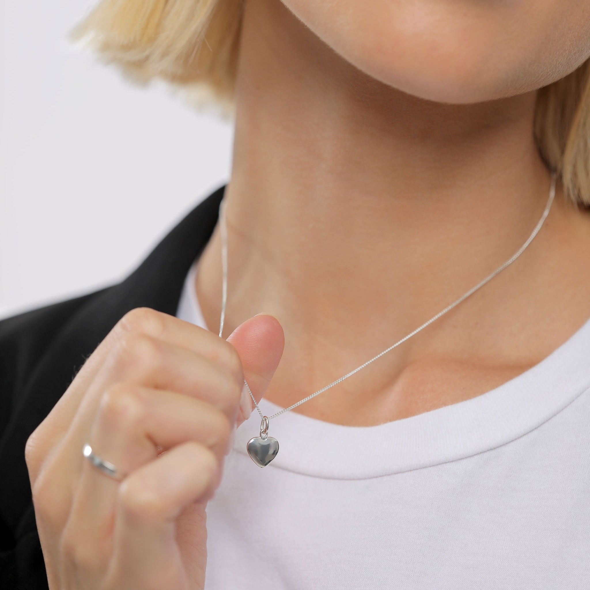 Silber - Elli | Halskette Herz Basic | 925er Sterling Silber