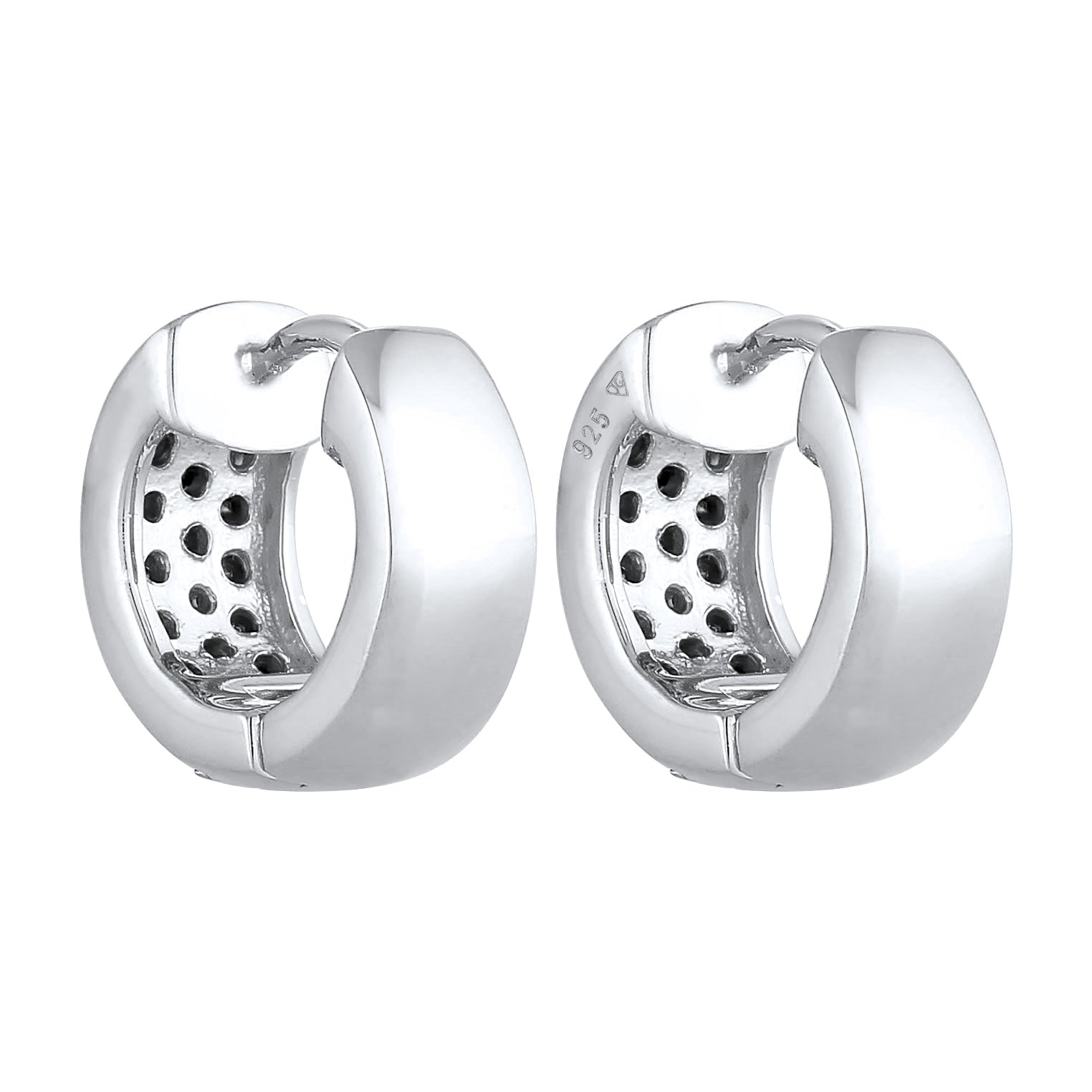 Silber - Elli | Creole | Mit Kristallen von Swarovski® (Weiß) | 925er Sterling Silber
