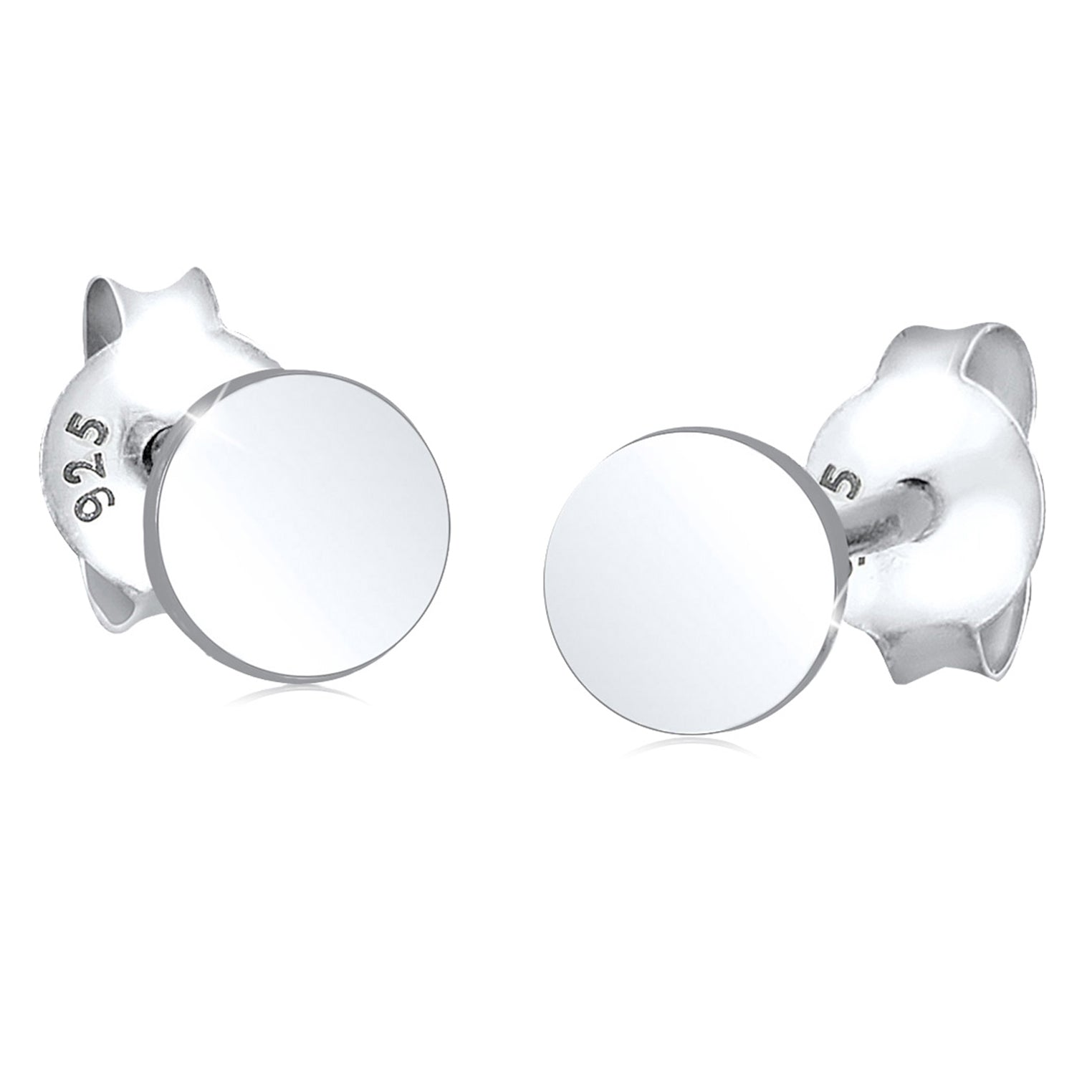 Silber - Elli | Ohrstecker Geo Plättchen | 925er Sterling Silber