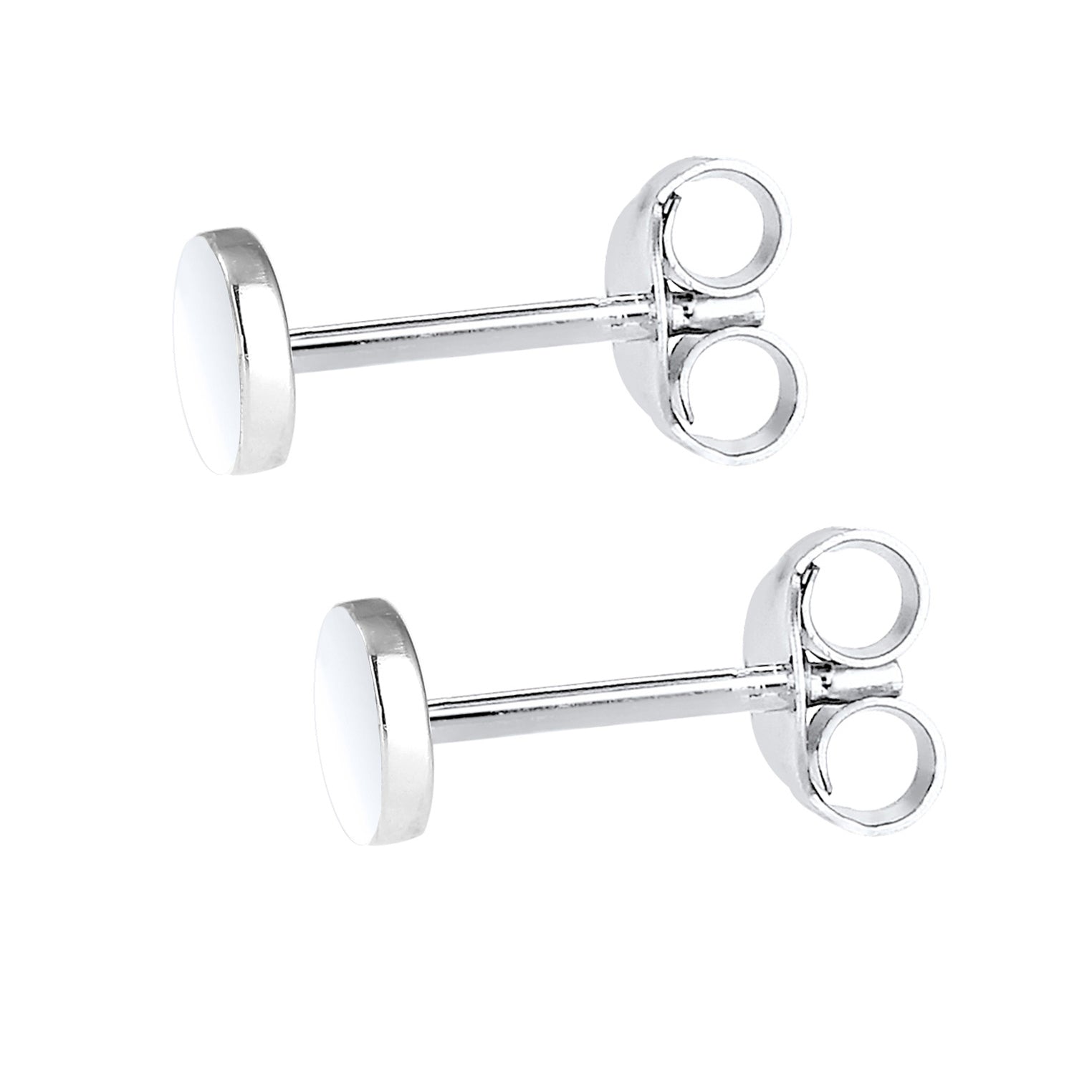 Silber - Elli | Ohrstecker Geo Plättchen | 925er Sterling Silber