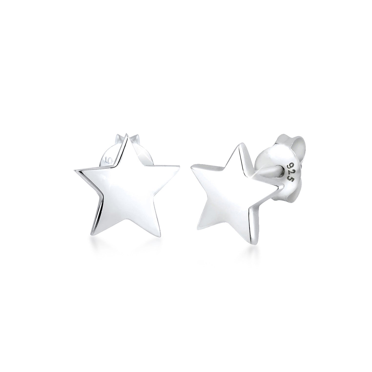 Silber - Elli | Ohrstecker Stern | 925er Sterling Silber