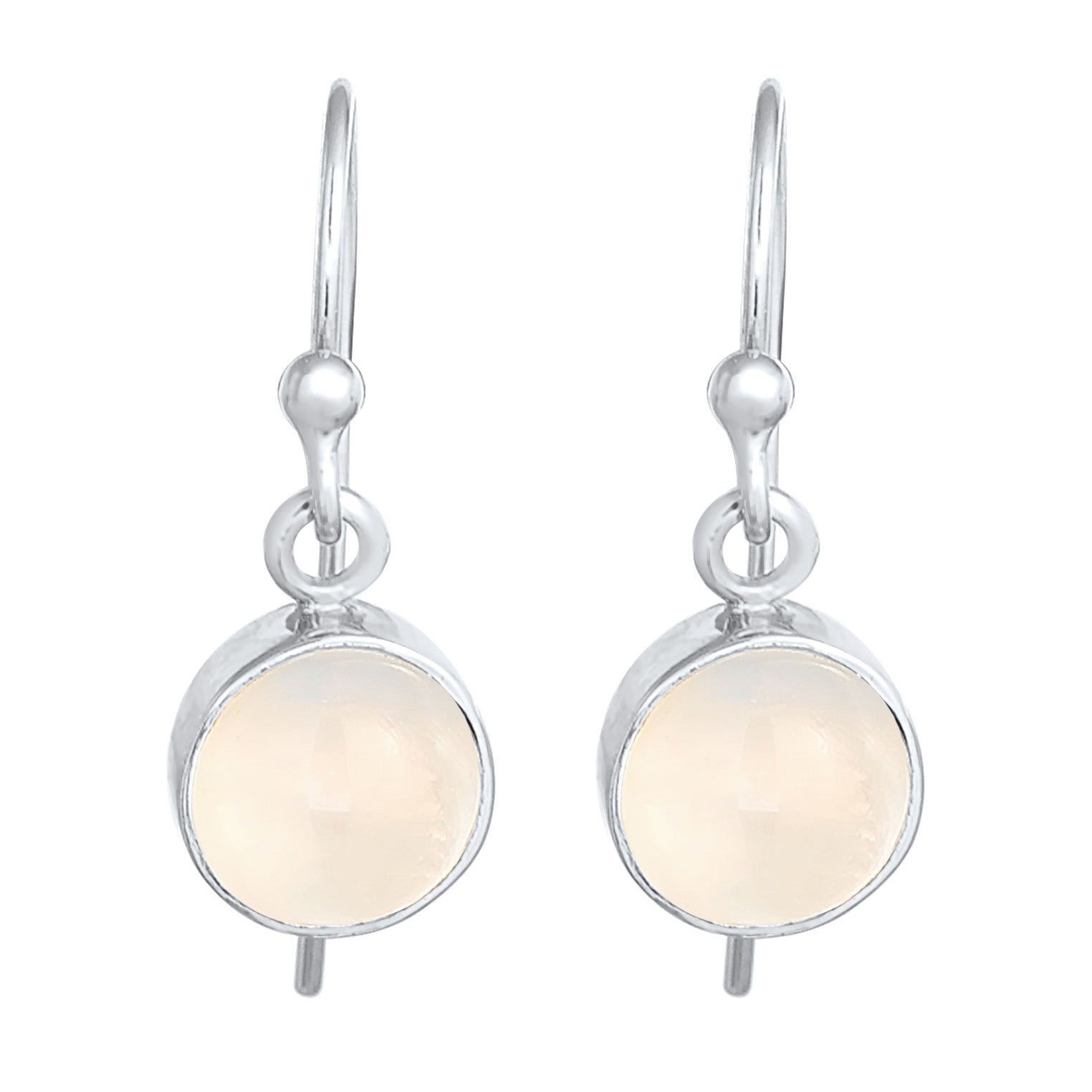 Weiß - Elli | Ohrhänger | Mondstein ( Weiß ) | 925er Sterling Silber