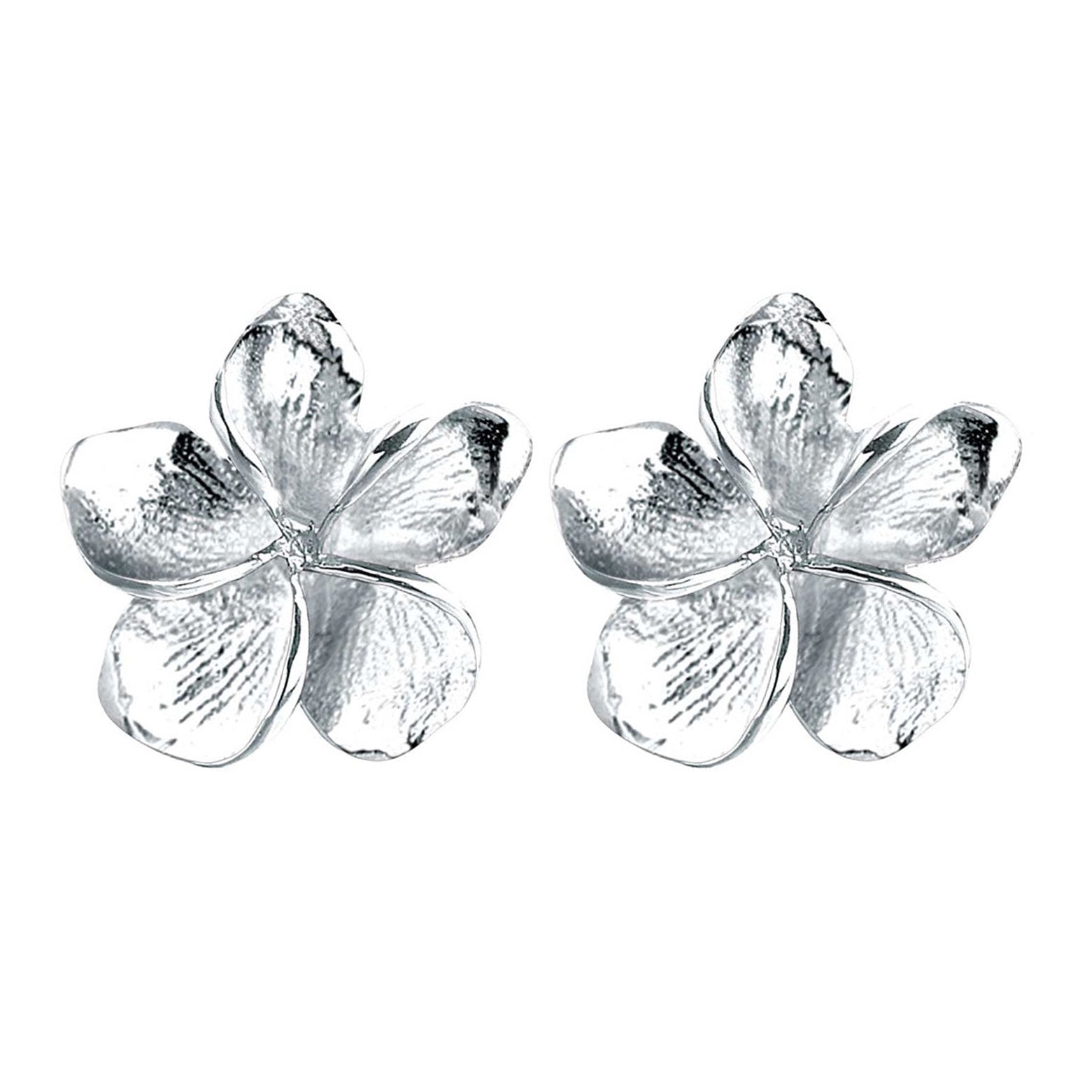 Silber - Elli | Ohrstecker Frangipani Blüte | 925er Sterling Silber
