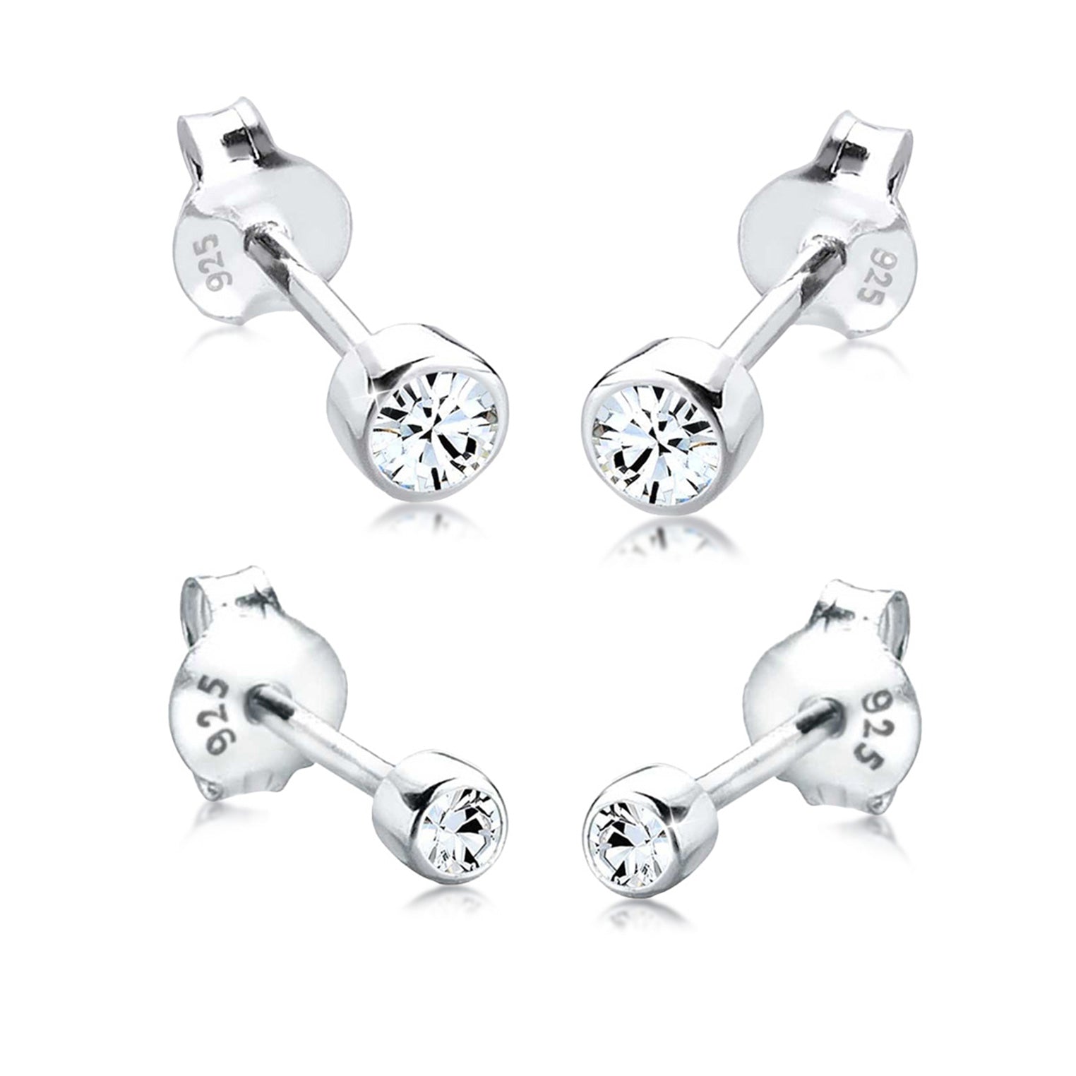 Ohrringset Basic | Kristall (Weiß) – Elli Jewelry | Ohrstecker
