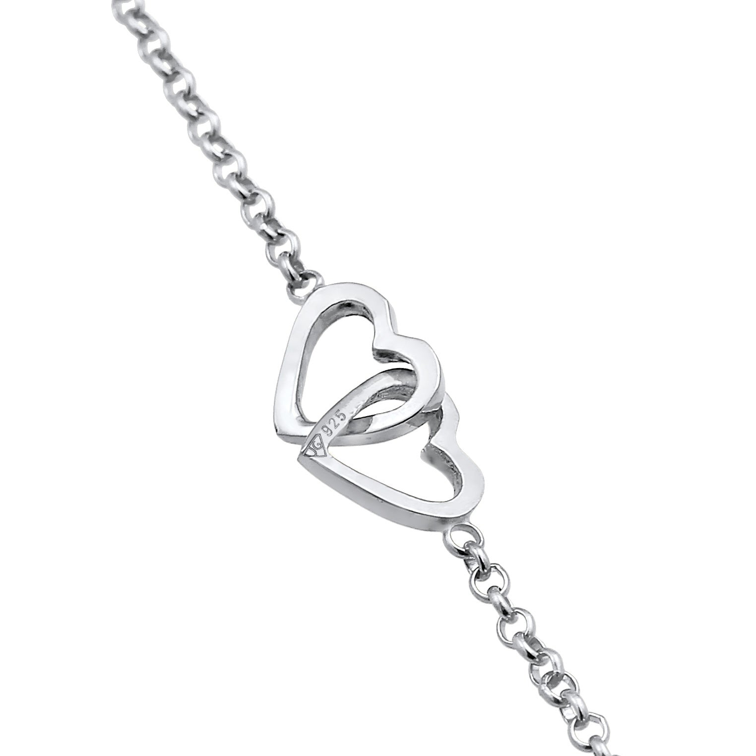 Silber - Elli | Fußkettchen Herz | 925er Sterling Silber