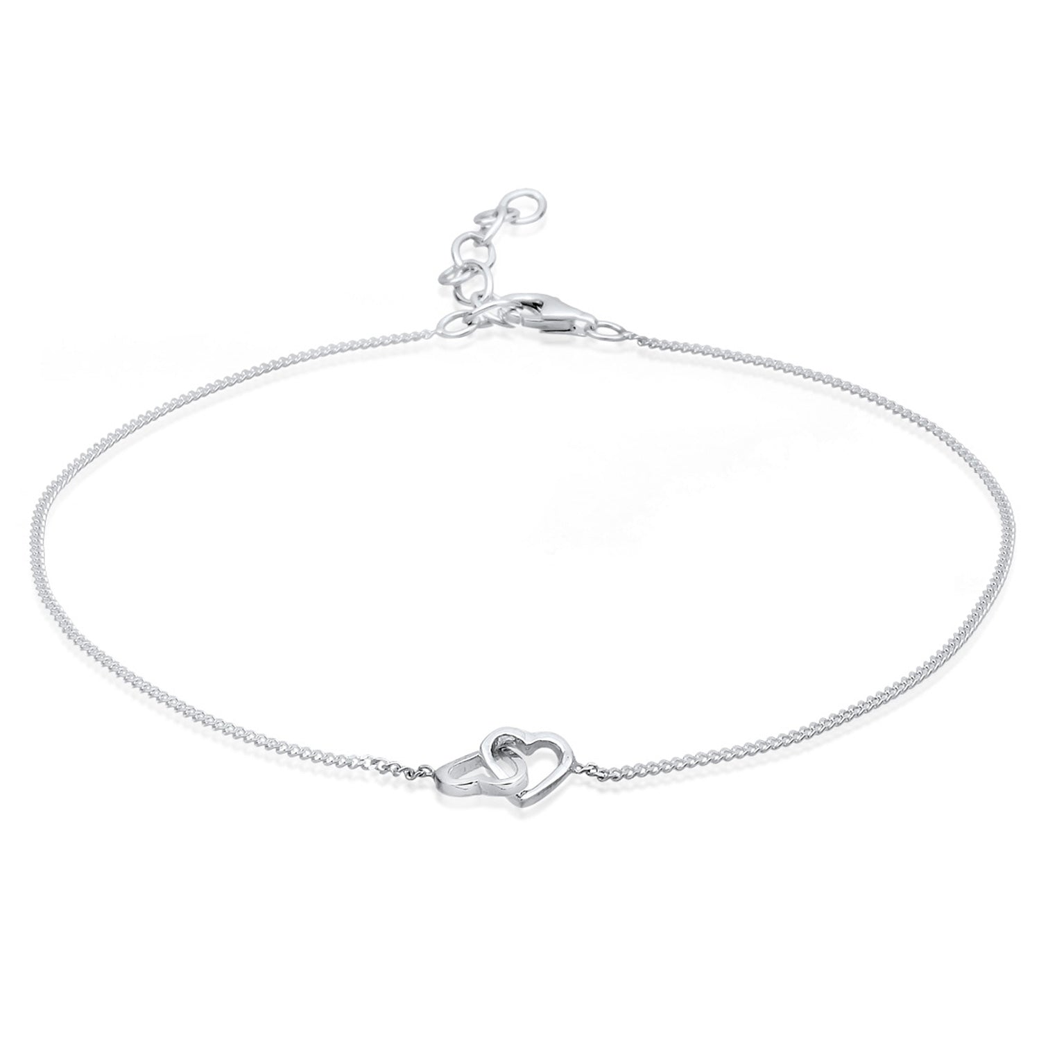 Silber - Elli | Fußkettchen Herz | 925er Sterling Silber