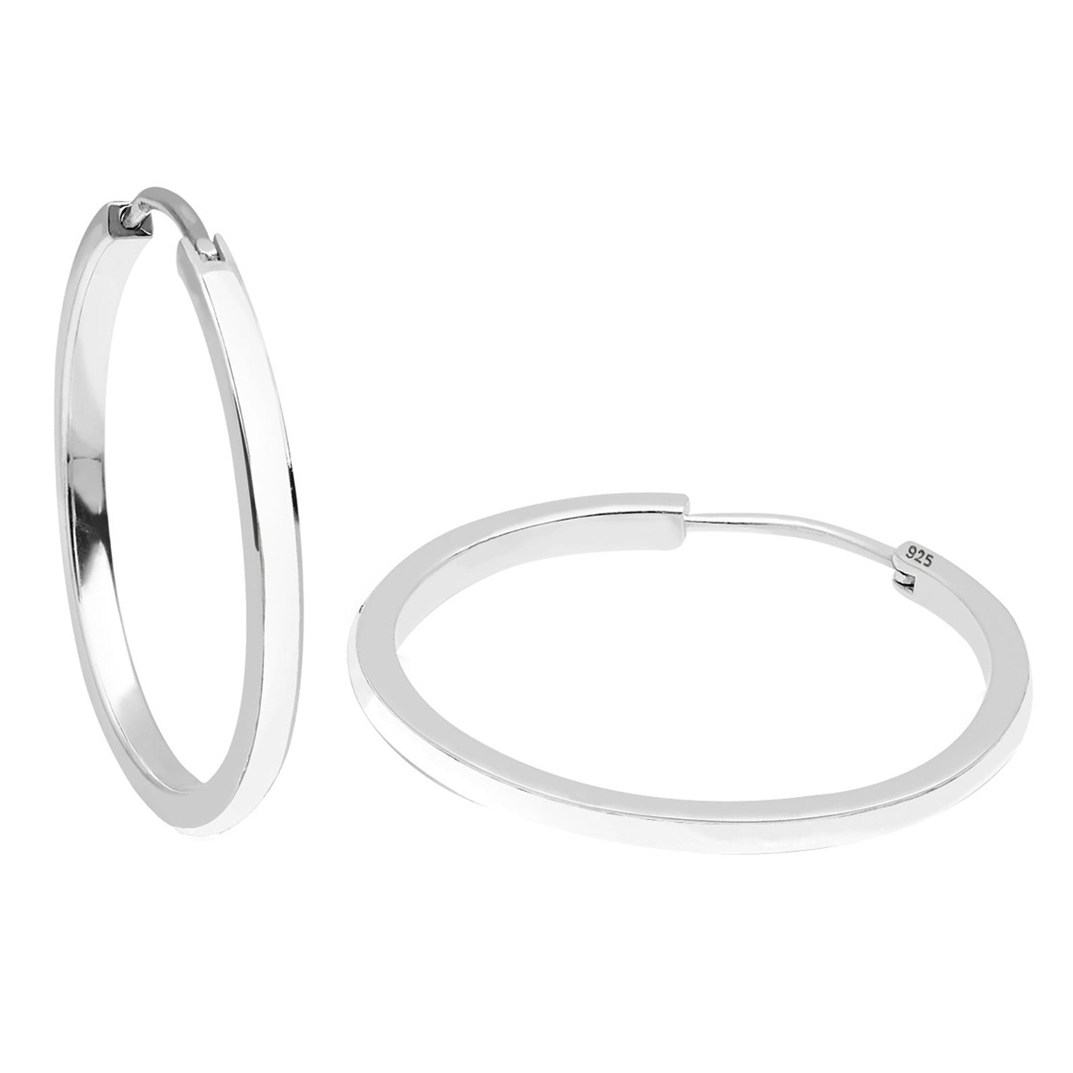 Weiß - Elli | Creole | 925er Sterling Silber