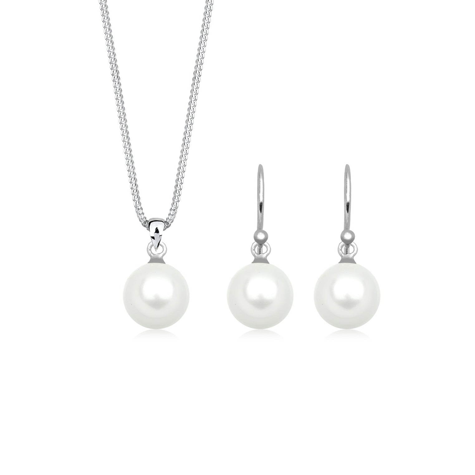 Silber - Elli | Schmuckset  | Perle | 925er Sterling Silber