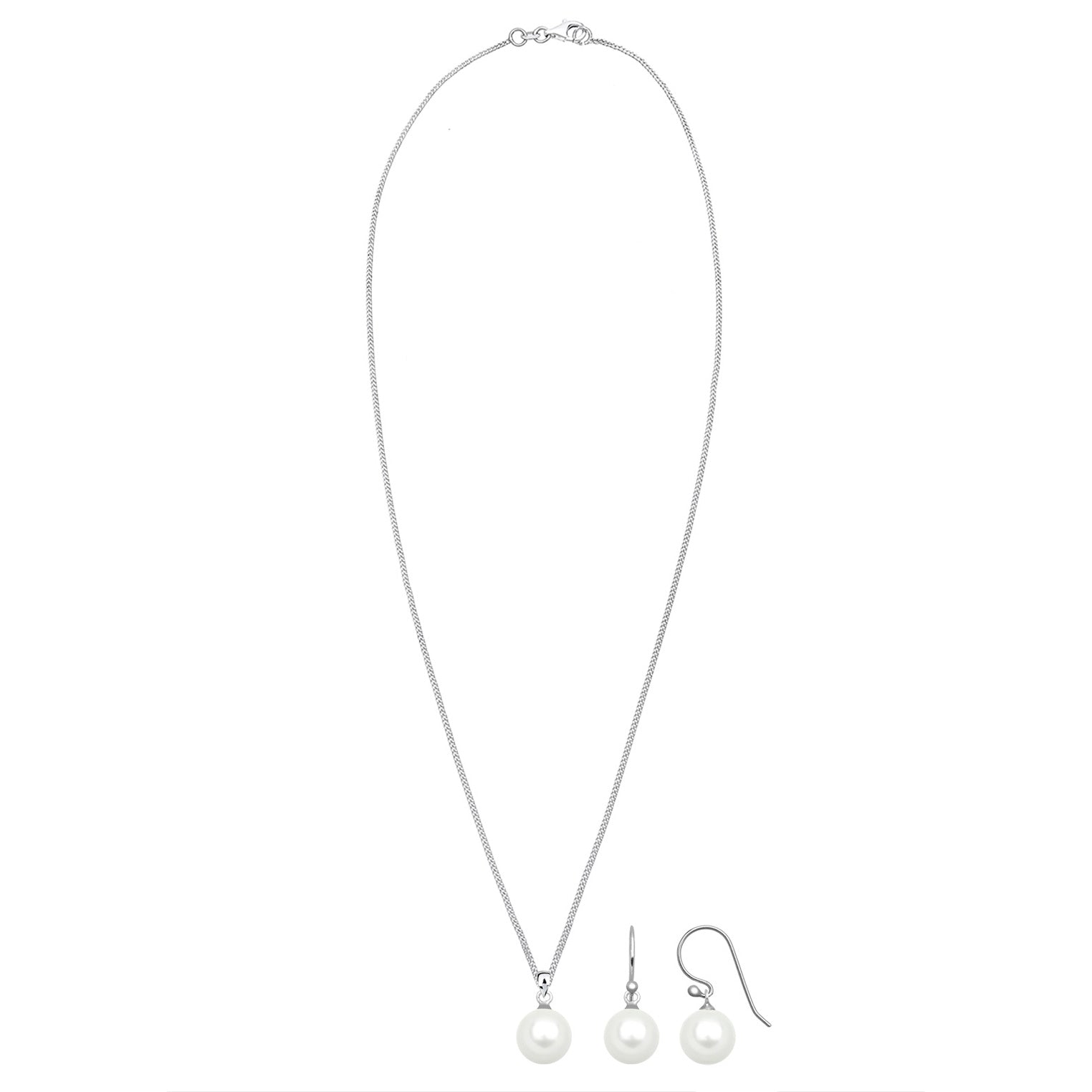 Silber - Elli | Schmuckset  | Perle | 925er Sterling Silber