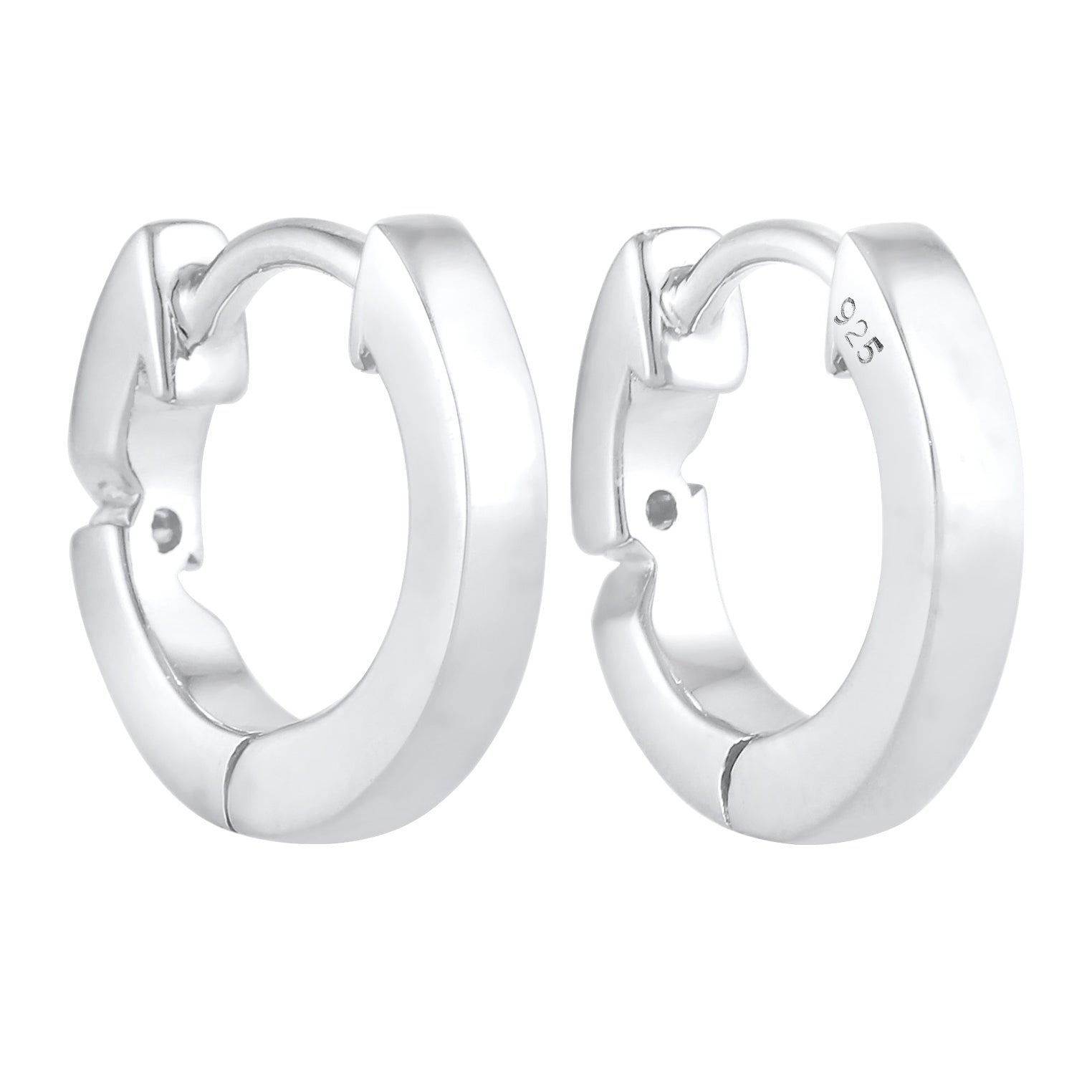 Weiß - Elli DIAMONDS | Creole | Diamant ( Weiß, 0,03 ct ) | 925er Sterling Silber