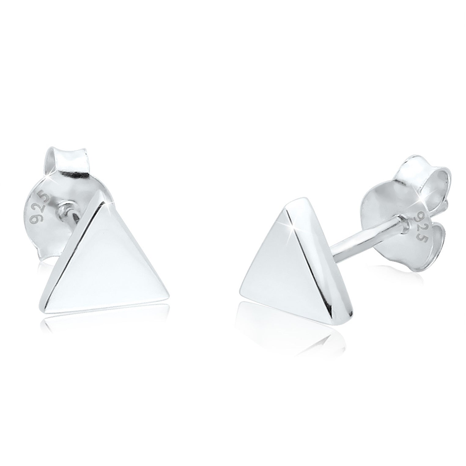 Silber - Elli | Ohrstecker Dreieck | 925er Sterling Silber