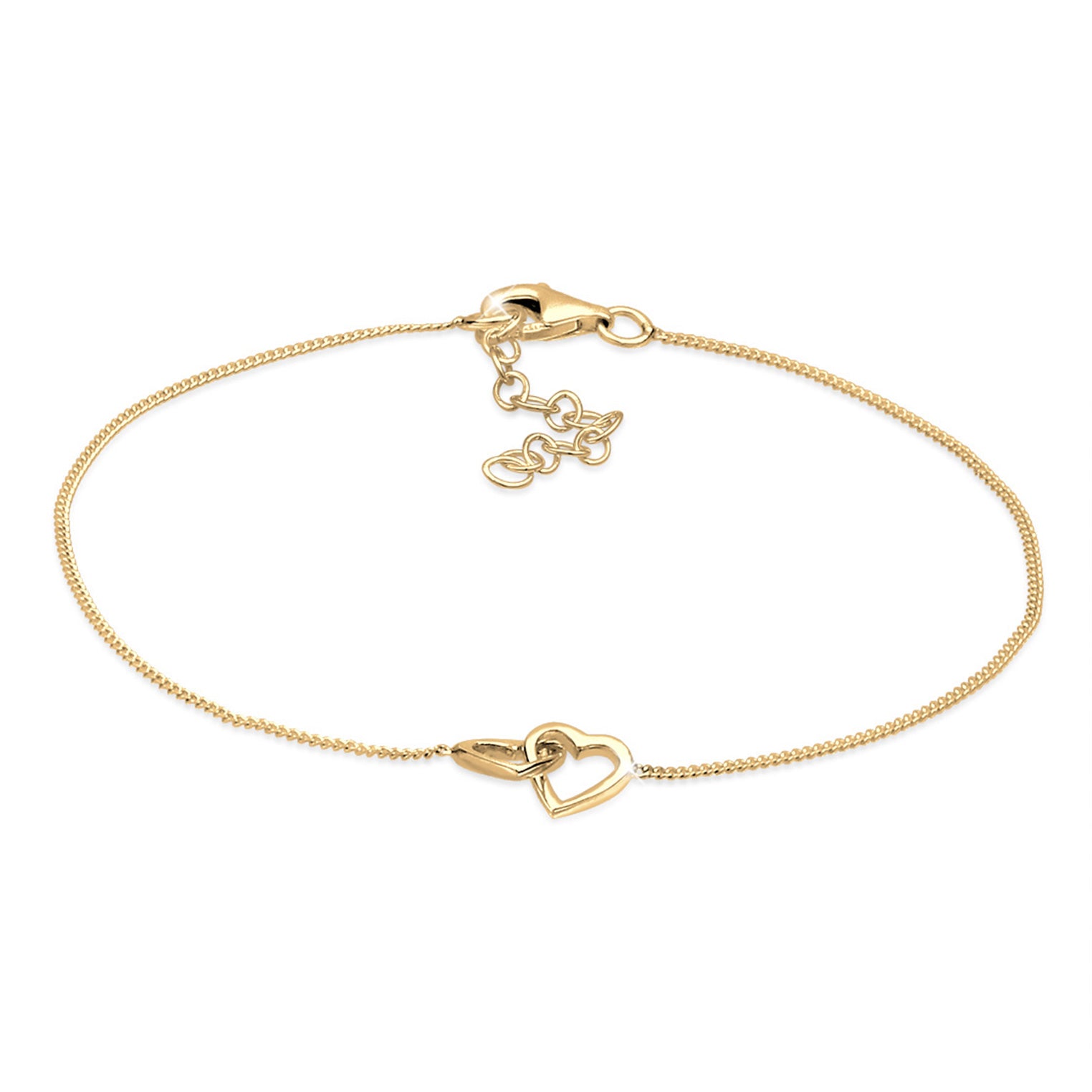 Gold - Elli | Armband Herz | 925 Sterling Silber vergoldet