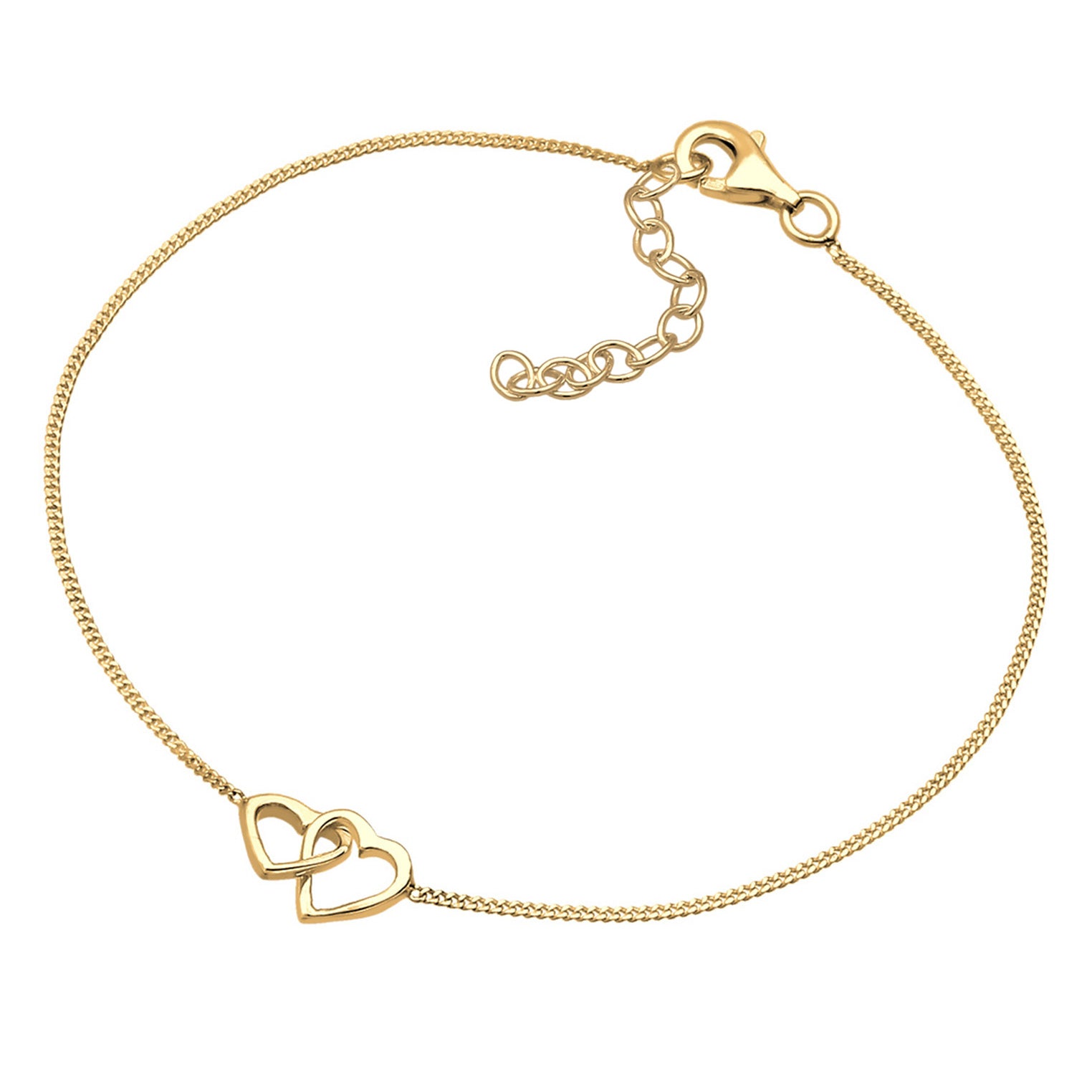 Gold - Elli | Armband Herz | 925 Sterling Silber vergoldet