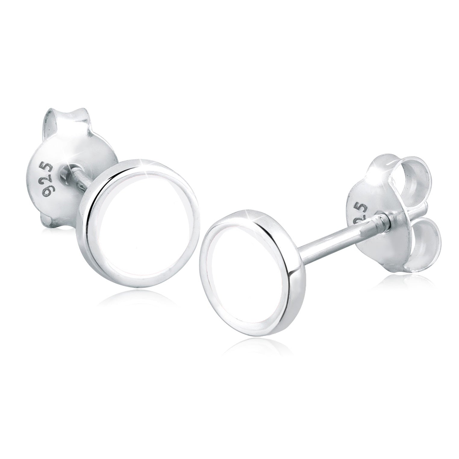 Weiß - Elli | Ohrstecker Geo | 925er Sterling Silber