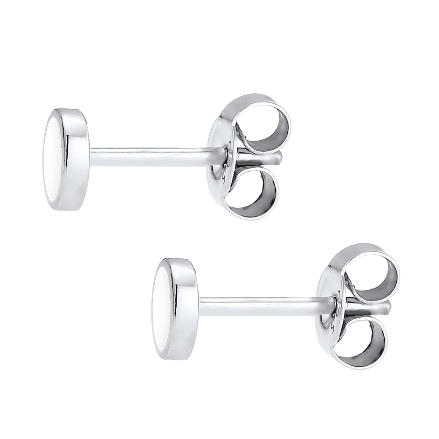 Weiß - Elli | Ohrstecker Geo | 925er Sterling Silber