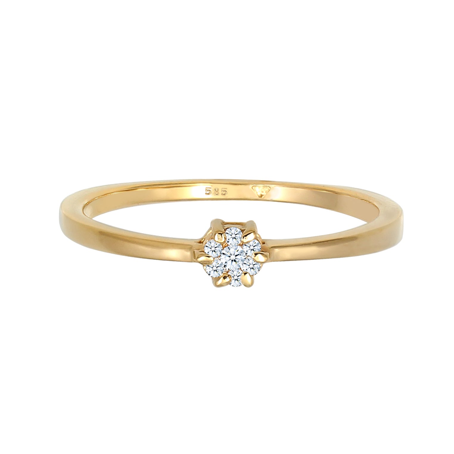 Gold - Elli DIAMONDS | Verlobungsring | Diamant ( Weiß, 0,045 ct ) | 585 Gelbgold