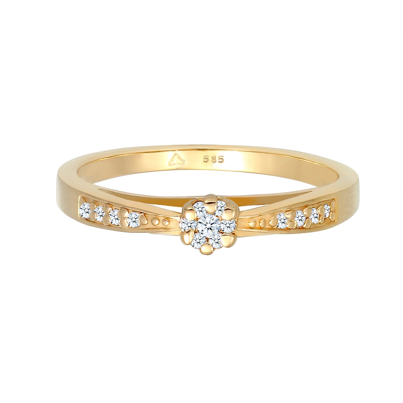 Gold - Elli DIAMONDS | Verlobungsring | Diamant ( Weiß, 0,085 ct ) | 585 Gelbgold