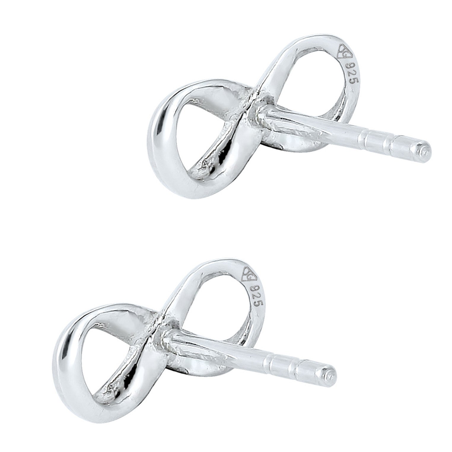 Silber - Elli | Ohrstecker Infinity | 925er Sterling Silber