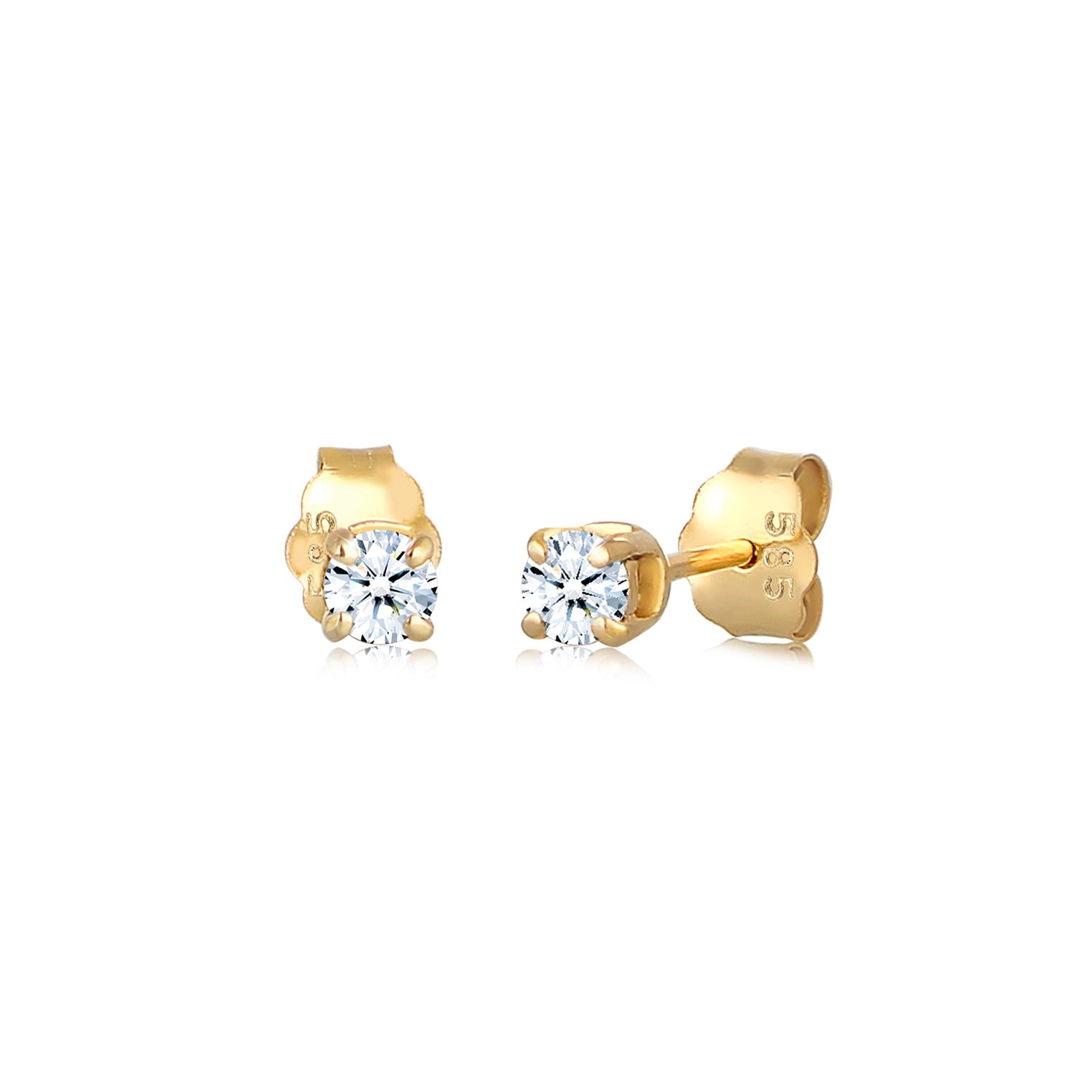 Gold - Elli DIAMONDS | Ohrstecker | Diamant ( Weiß, 0,22 ct ) | 585 Gelbgold