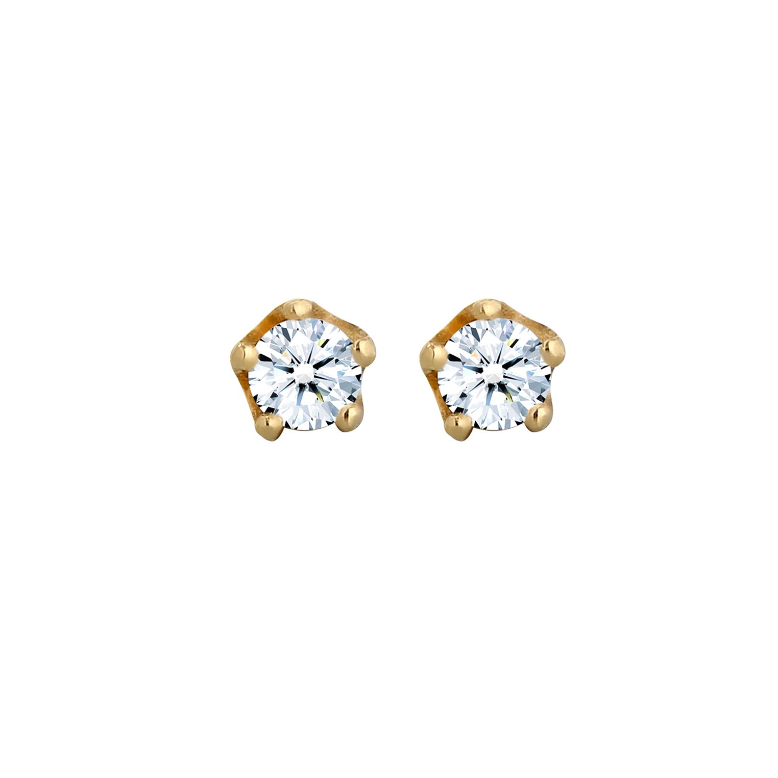 Weiß - Elli DIAMONDS | Ohrstecker | Diamant ( Weiß, 0,22 ct ) | 585 Gelbgold