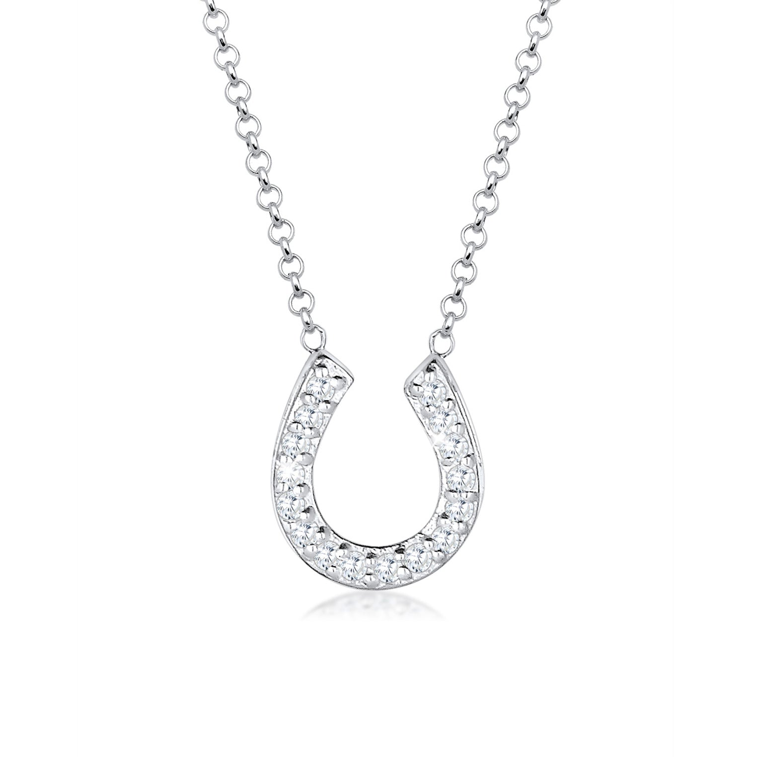 Halskette Hufeisen | Zirkonia ( – ) Elli Jewelry Weiß