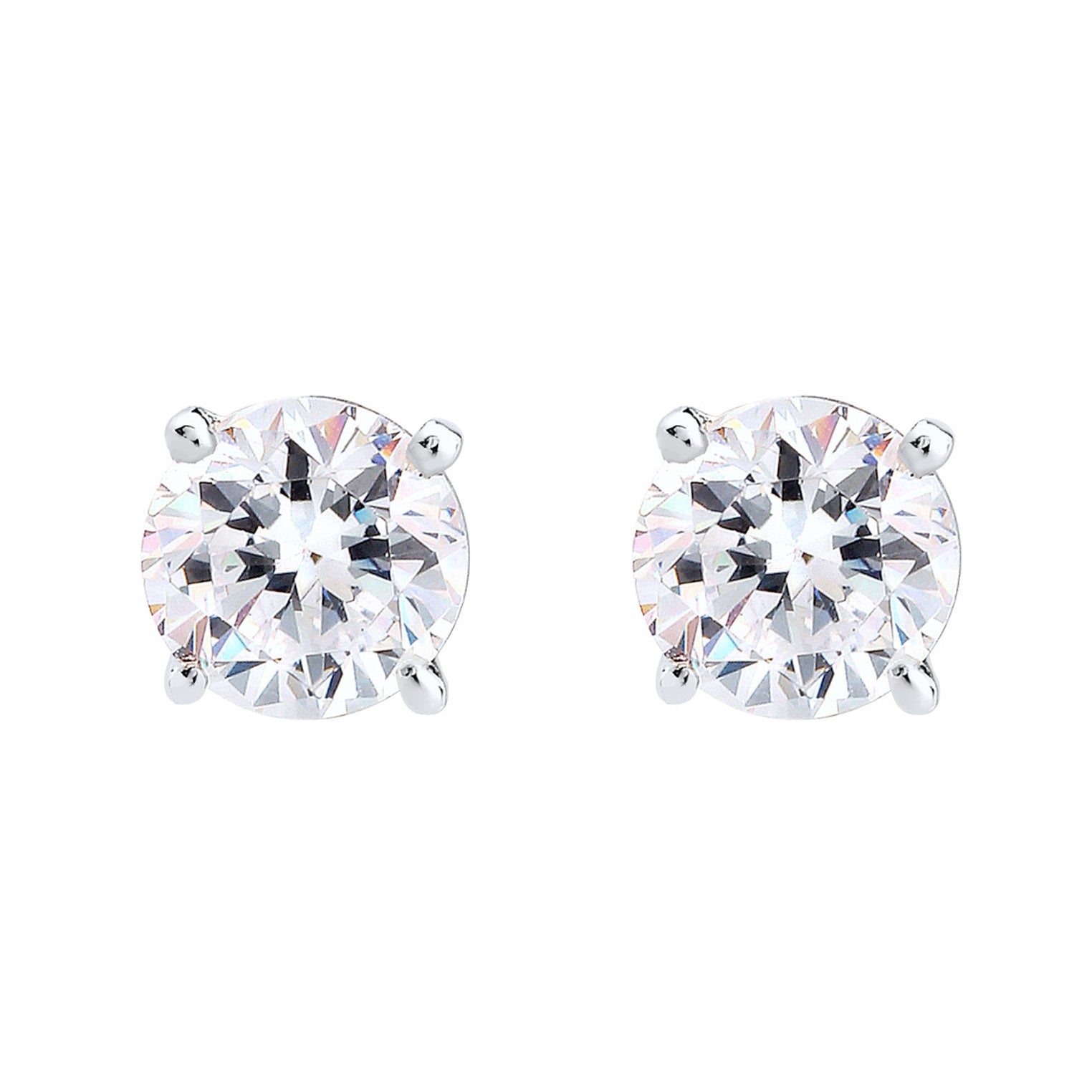 Weiß - Elli | Ohrstecker | Kristall ( Weiß ) | 925er Sterling Silber