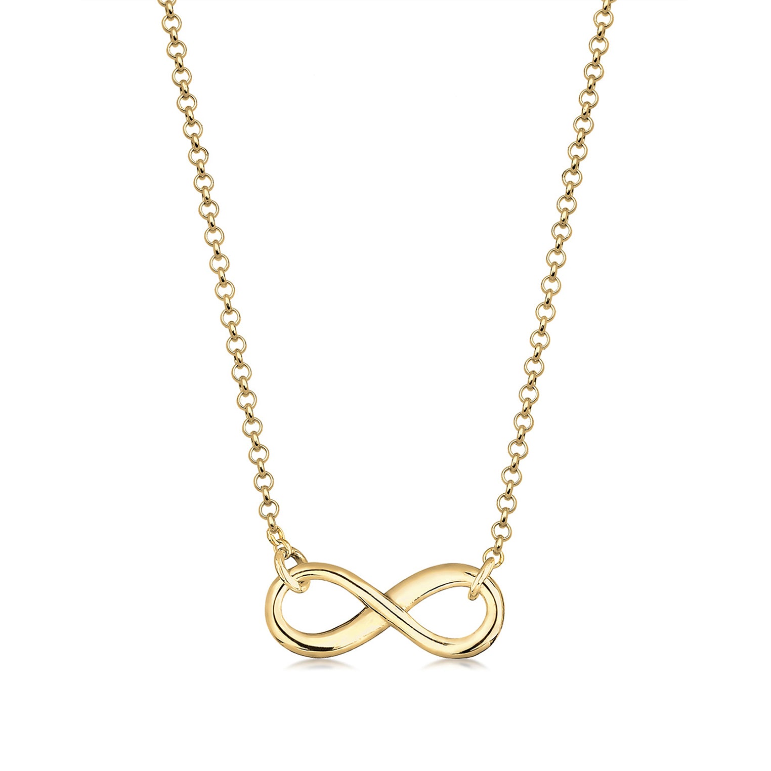 Gold - Elli PREMIUM | Halskette Infinity | 375 Gelbgold
