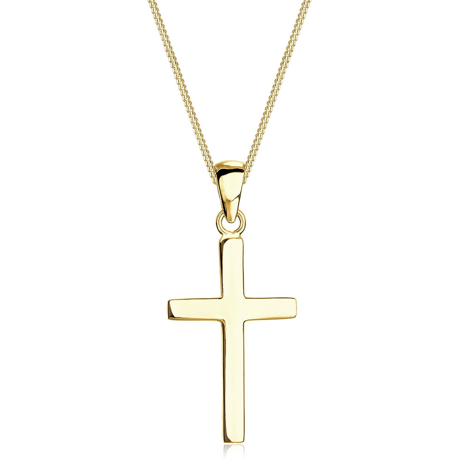Gold - Elli PREMIUM | Halskette Kreuz | 375 Gelbgold