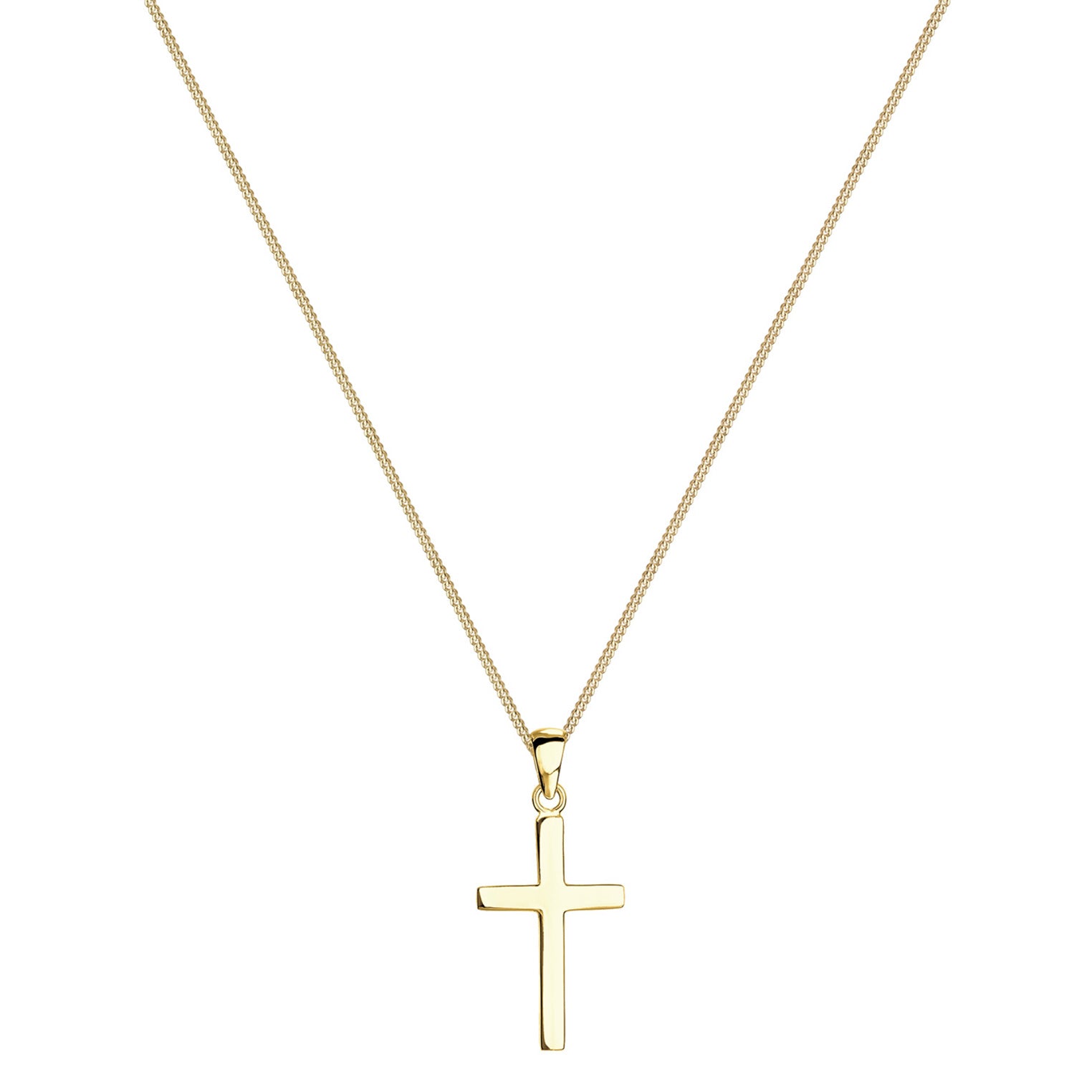 Gold - Elli PREMIUM | Halskette Kreuz | 375 Gelbgold