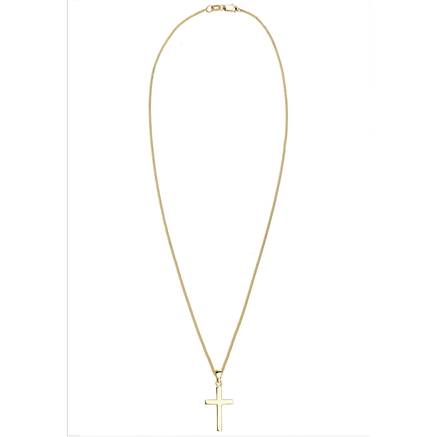 Gold - Elli PREMIUM | Halskette Kreuz | 375 Gelbgold