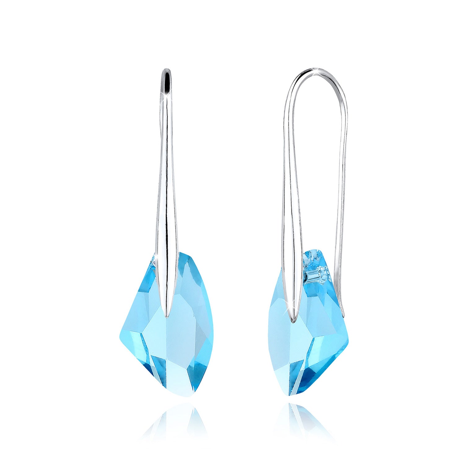 Hellblau - Elli | Ohrhänger | Kristall (Hellblau) | 925er Sterling Silber