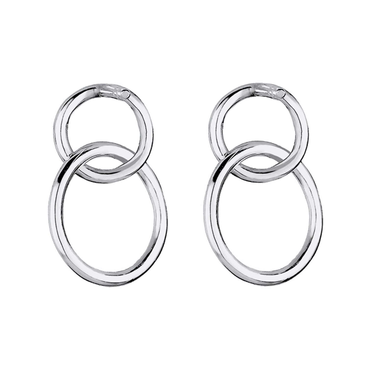 Silber - Elli | Ohrhänger Kreis Geo | 925er Sterling Silber