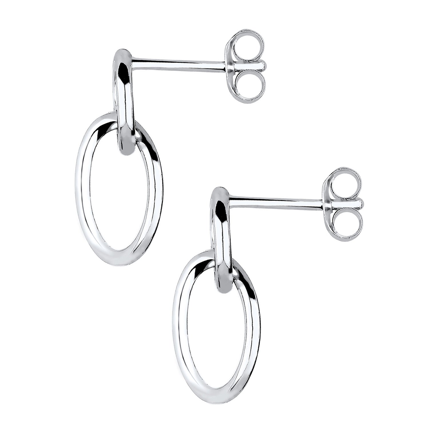 Silber - Elli | Ohrhänger Kreis Geo | 925er Sterling Silber