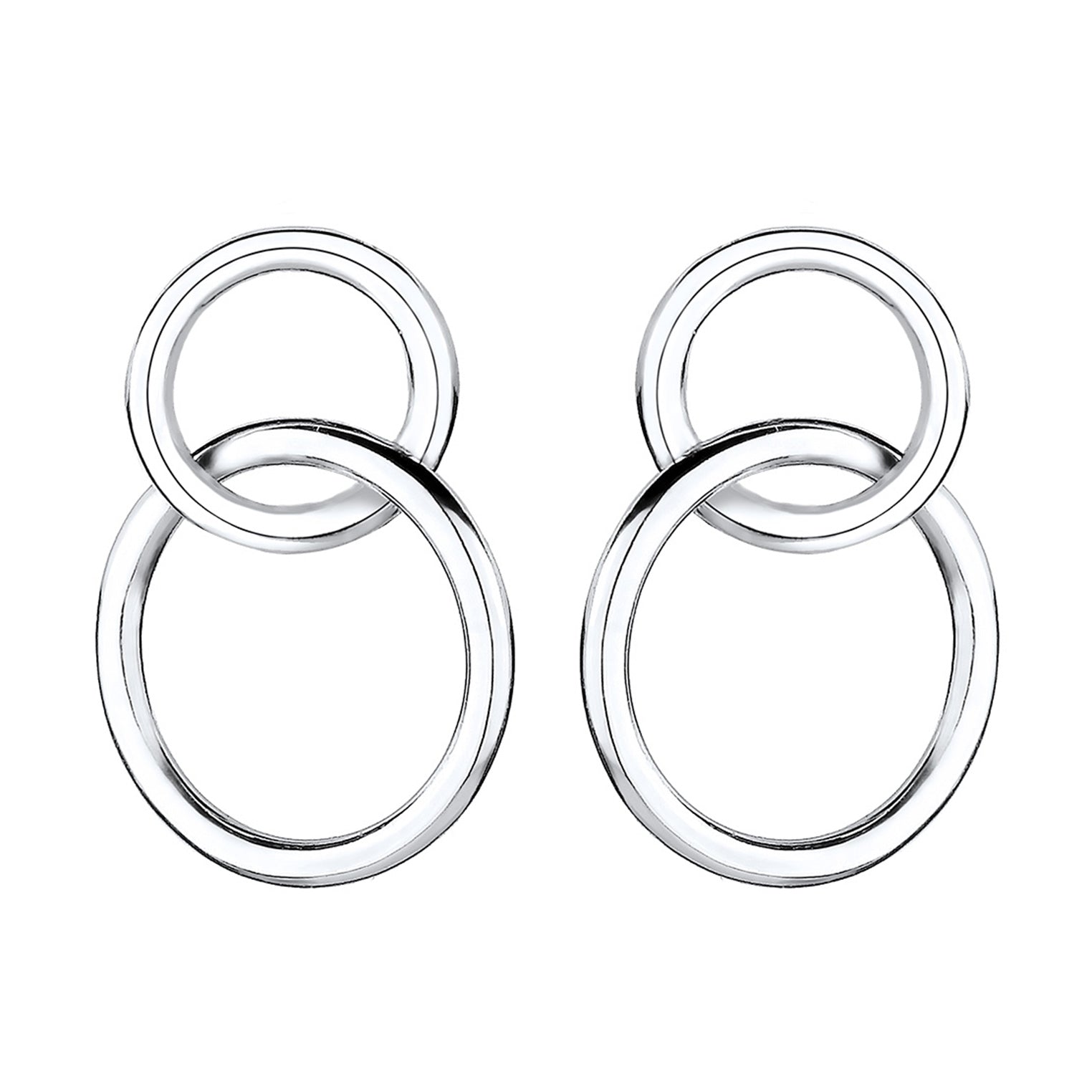 Silber - Elli | Ohrhänger Kreis Geo | 925er Sterling Silber