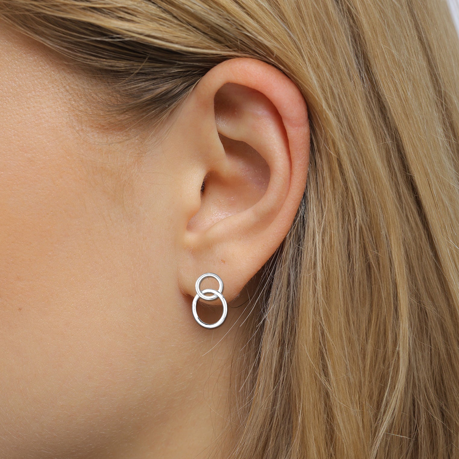 Silber - Elli | Ohrhänger Kreis Geo | 925er Sterling Silber