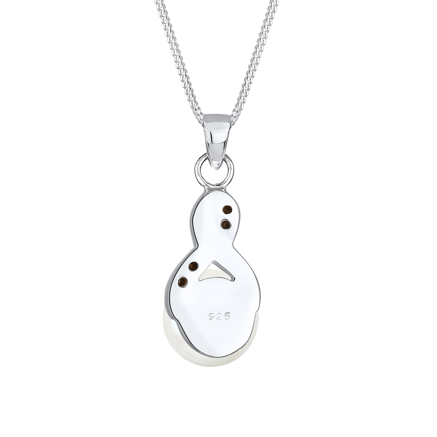 Weiß - Elli | Halskette Infinity | Süßwasserperle, Kristall (Weiß) | 925er Sterling Silber