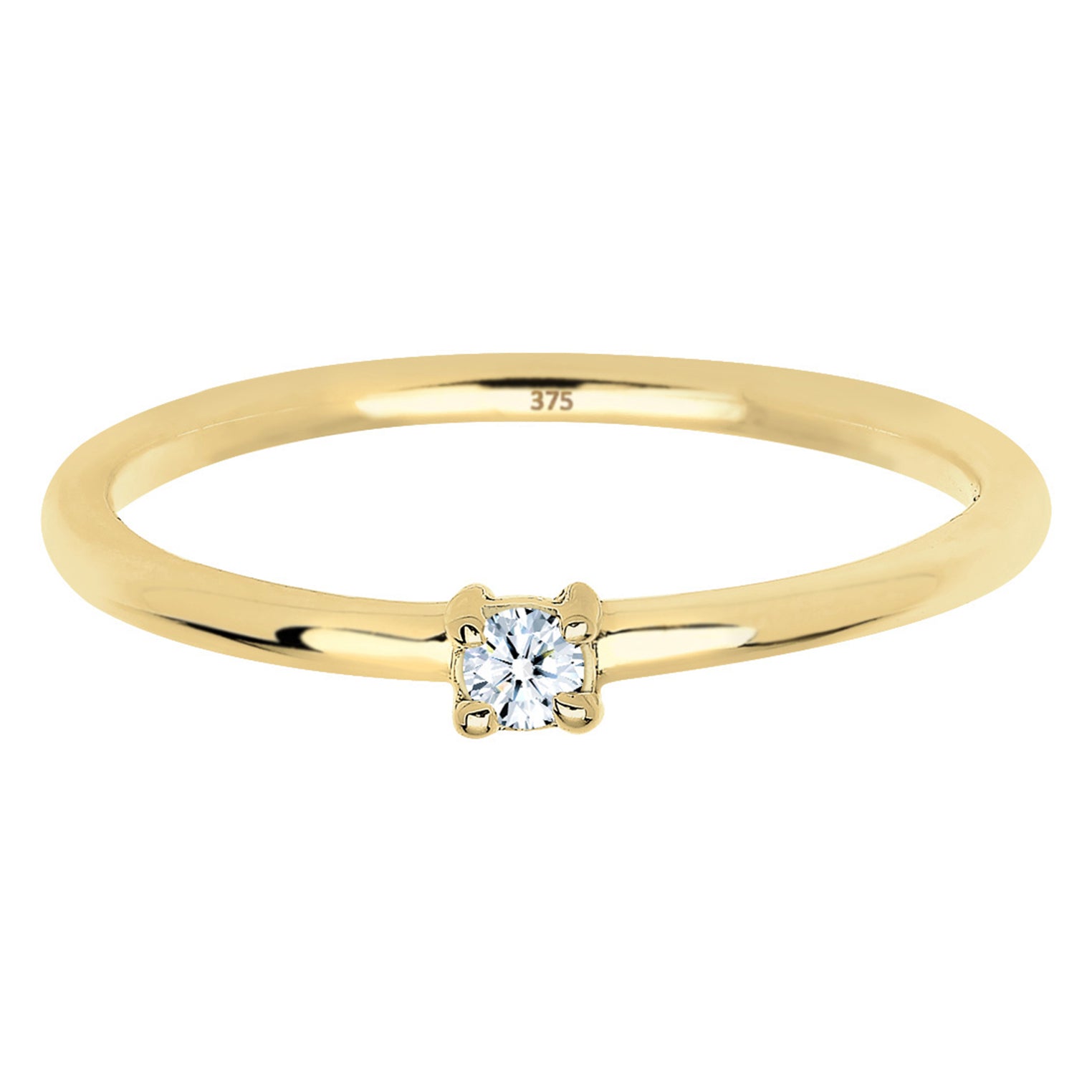 Weiß - Elli DIAMONDS | Verlobungsring | Diamant ( Weiß, 0,06 ct ) | 375 Gelbgold