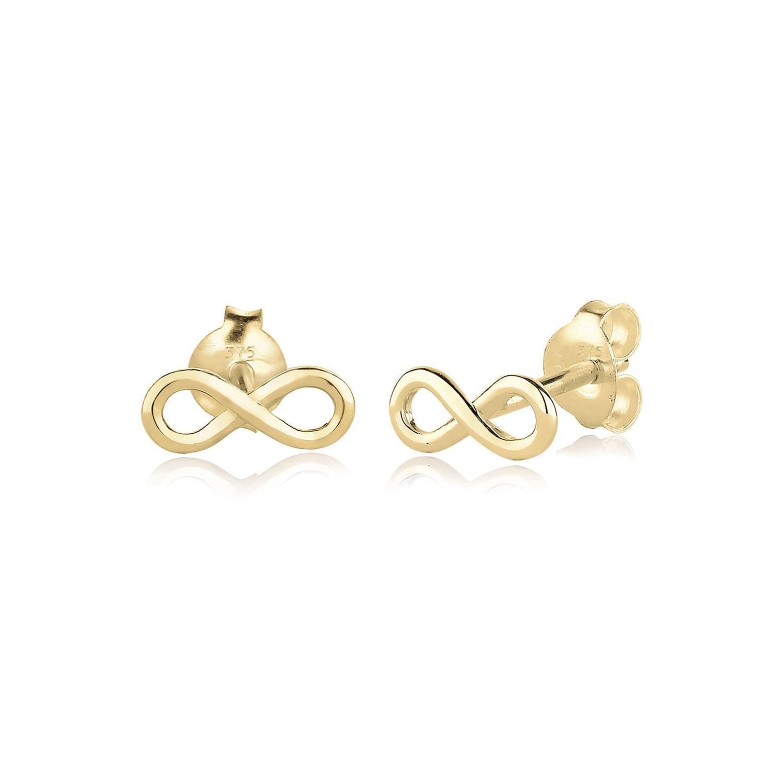 Gold - Elli PREMIUM | Ohrstecker Infinity | 375 Gelbgold