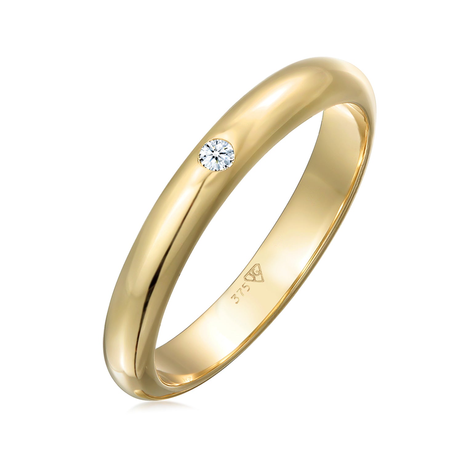 Weiß - Elli DIAMONDS | Verlobungsring | Diamant ( Weiß, 0,03 ct ) | 375 Gelbgold