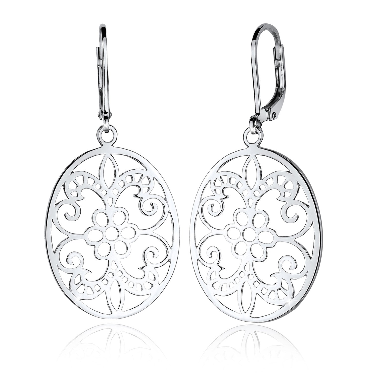 Silber - Elli | Ohrhänger Ornament | 925er Sterling Silber