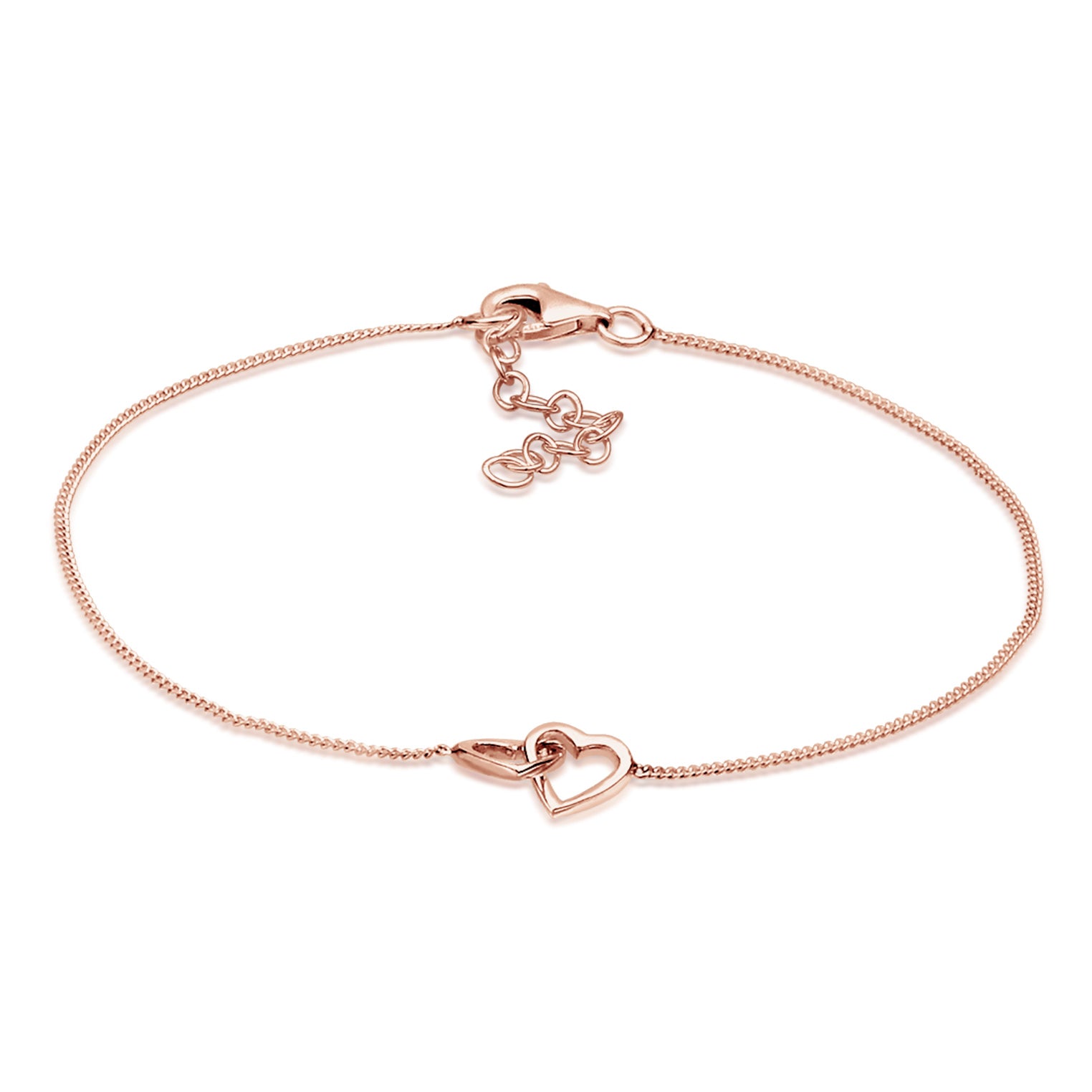 Roségold - Elli | Armband Herz | 925 Sterling Silber Rosegold